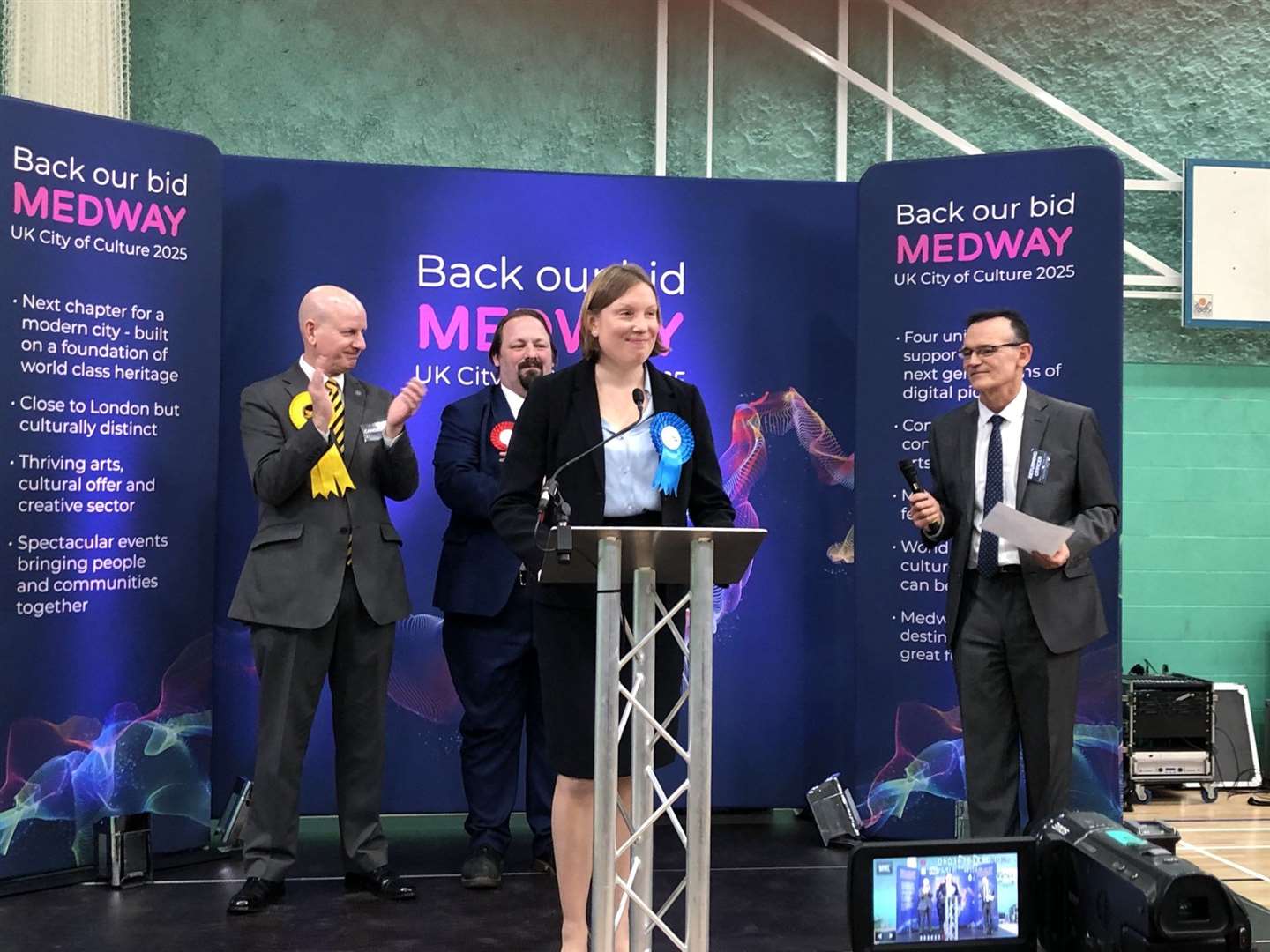 Tracey Crouch when she was re-elected as MP for Chatham and Aylesford last December