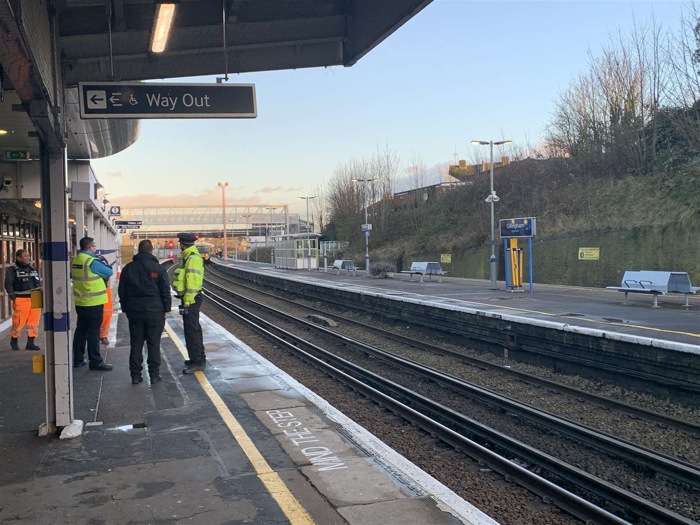 Services were cancelled after a person was hit by a train at Gillingham railway station earlier