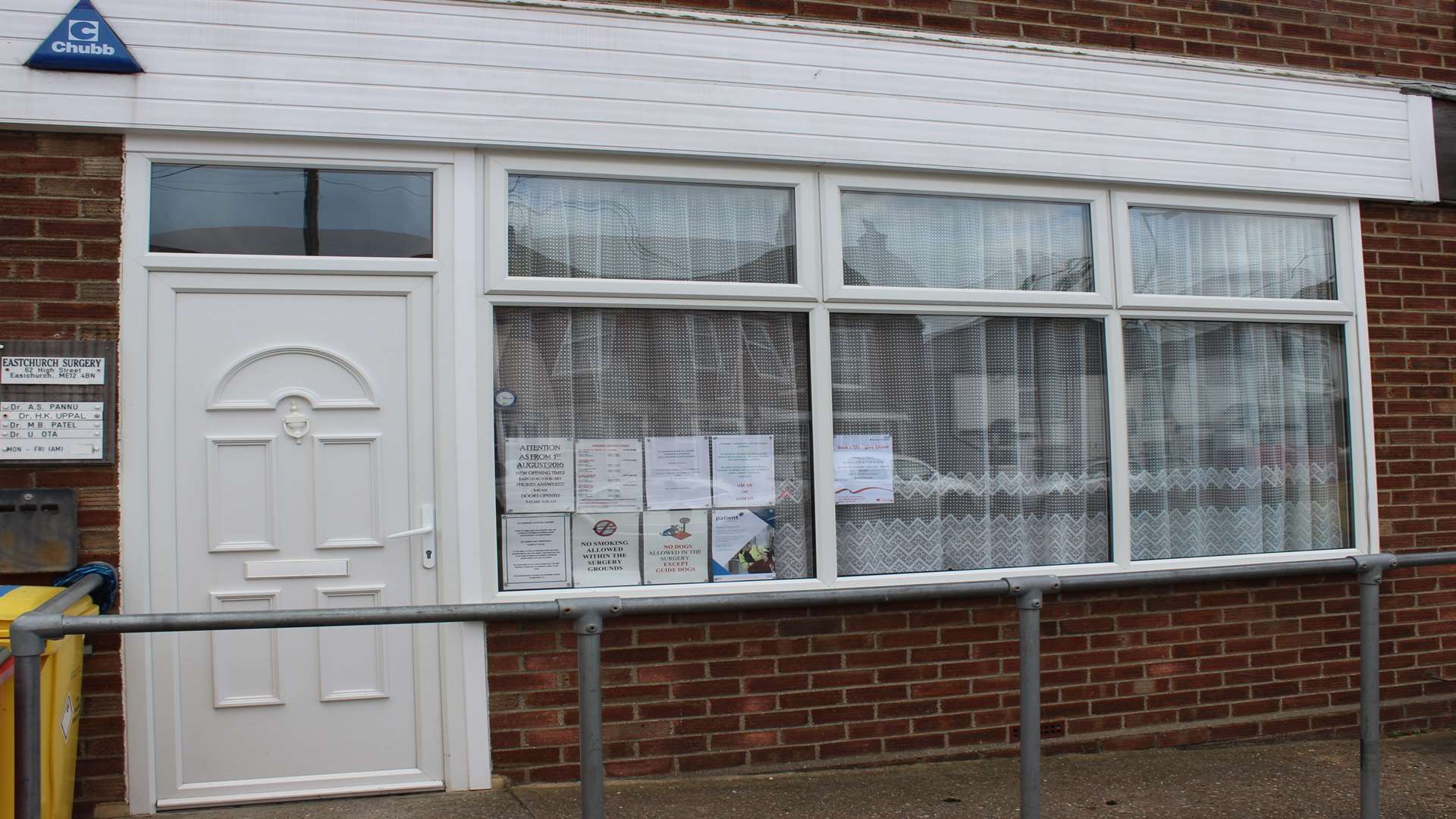 Eastchurch GP Surgery - poster in the window