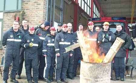DEFIANT: Firefighters on the picket line at Ashford. Picture: LOUISE EDWARDS