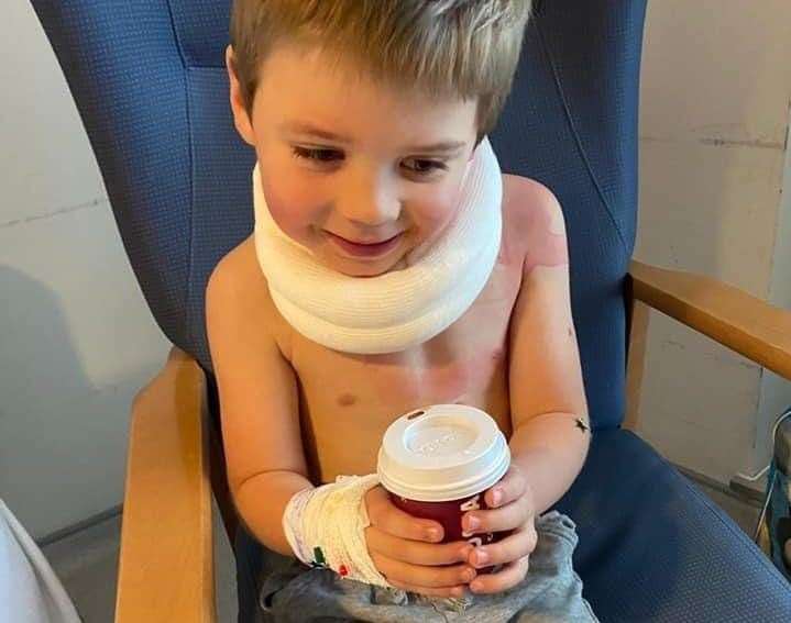 Happy and fearless: Going to the hospital was never a problem to Jacob. Picture: Laura Cockburn