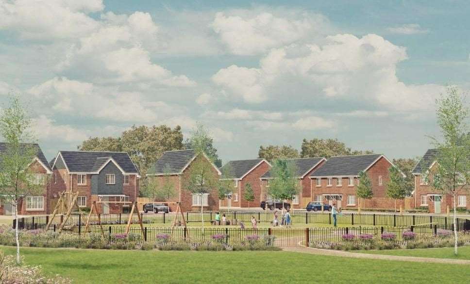 An architect's impression of how the homes planned off Moor Street in Rainham would have looked. Picture: GDM Architects