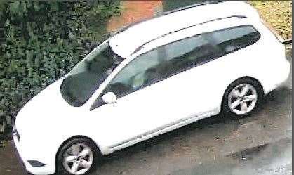Police are looking for the owner of this white Ford Mondeo. Picture: Kent Police