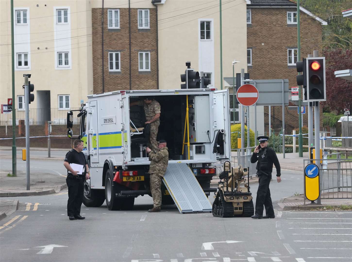 A bomb disposal unit was called to Prospect Place, Dartford. Photo: UKNIP