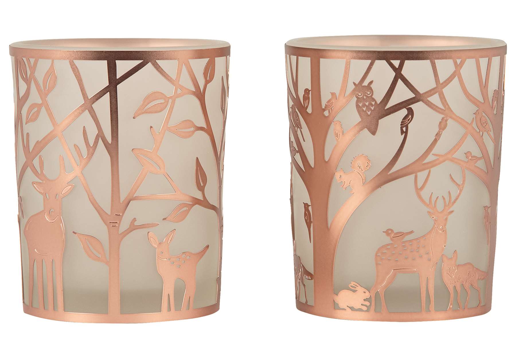 Woodland scene tealight holders will set the right tone, £7.50, M&S