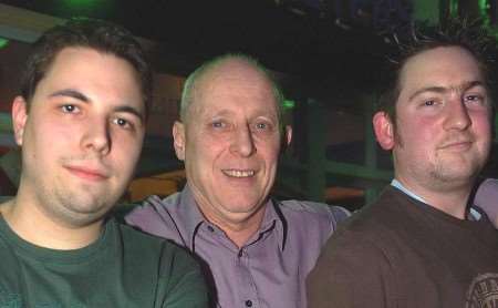 BANDING TOGETHER: Among those involved in the event are Malcolm Grantham, landlord of The Cricketers, centre, Keith Wright, left, and Colin Newton. Picture: BARRY GOODWIN