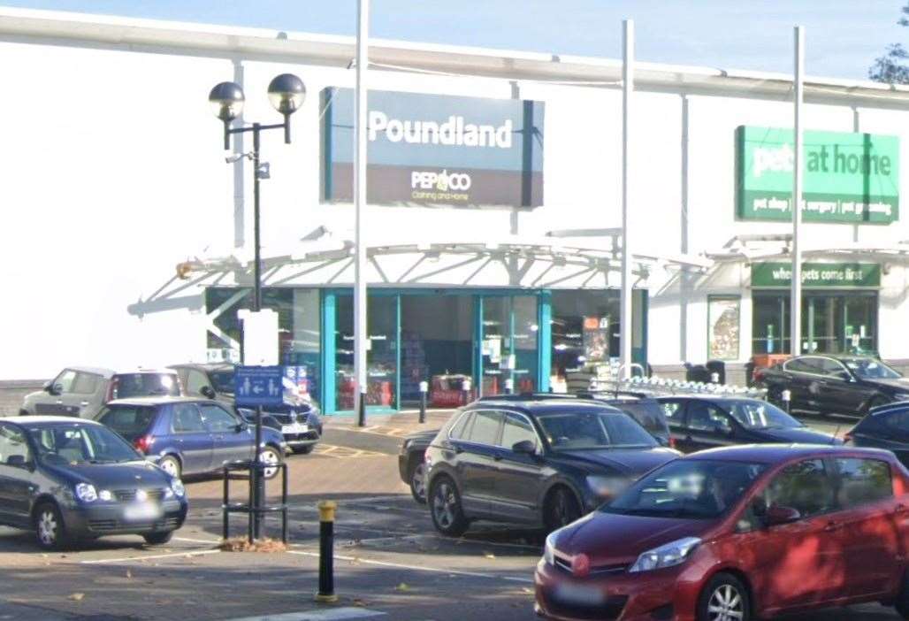 Robbie Murray also stole a motorbike from outside Poundland off Marshwood Close, Canterbury. Pic: Google
