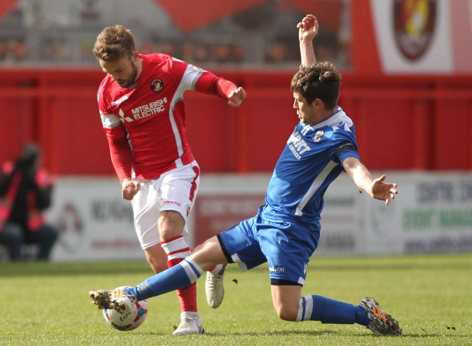 Ebbsfleet were held to a 1-1 draw by Dartford on Easter Monday Picture: John Westhrop