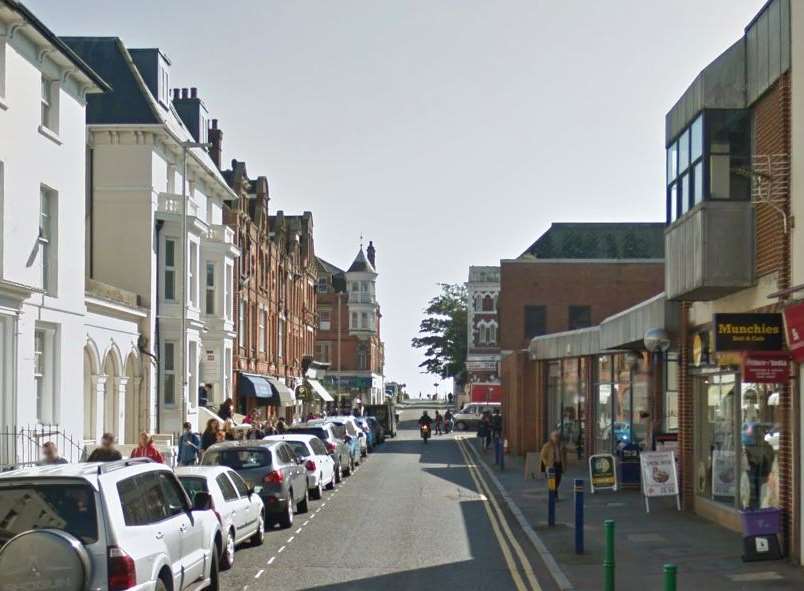 The incident happened in Cheriton Place, Folkestone. Picture: Google.