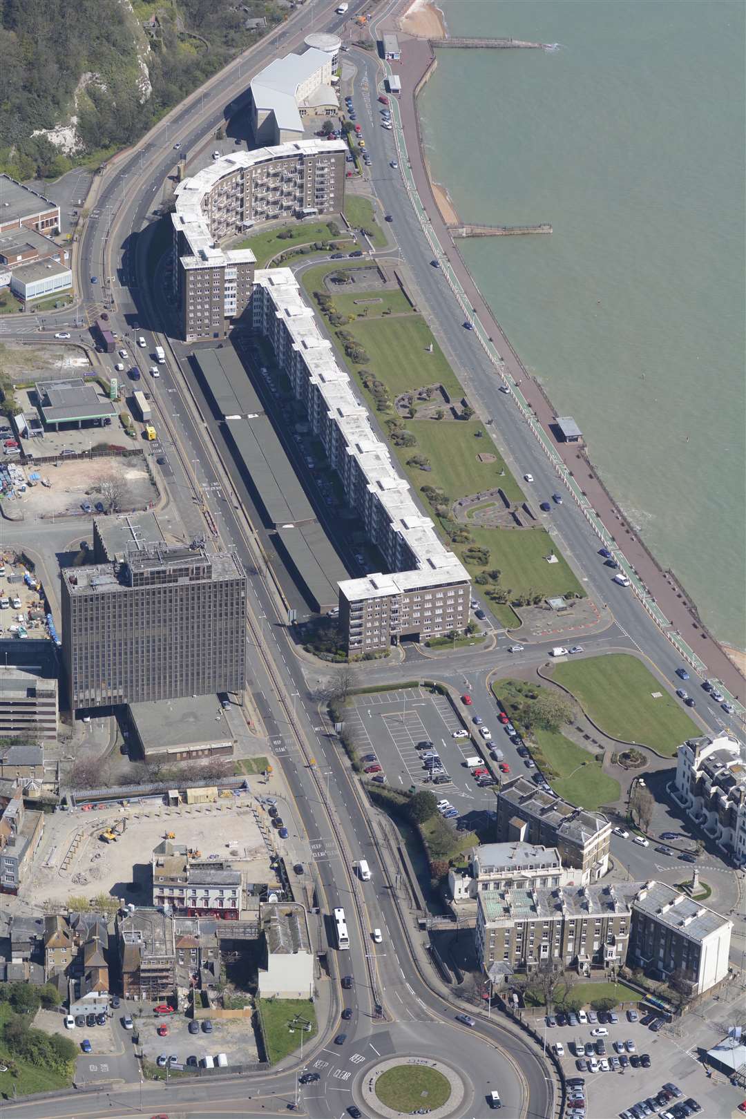 Dover from the air pictures - a last glimpse of Burlington House? Picture: Simon Burchett.