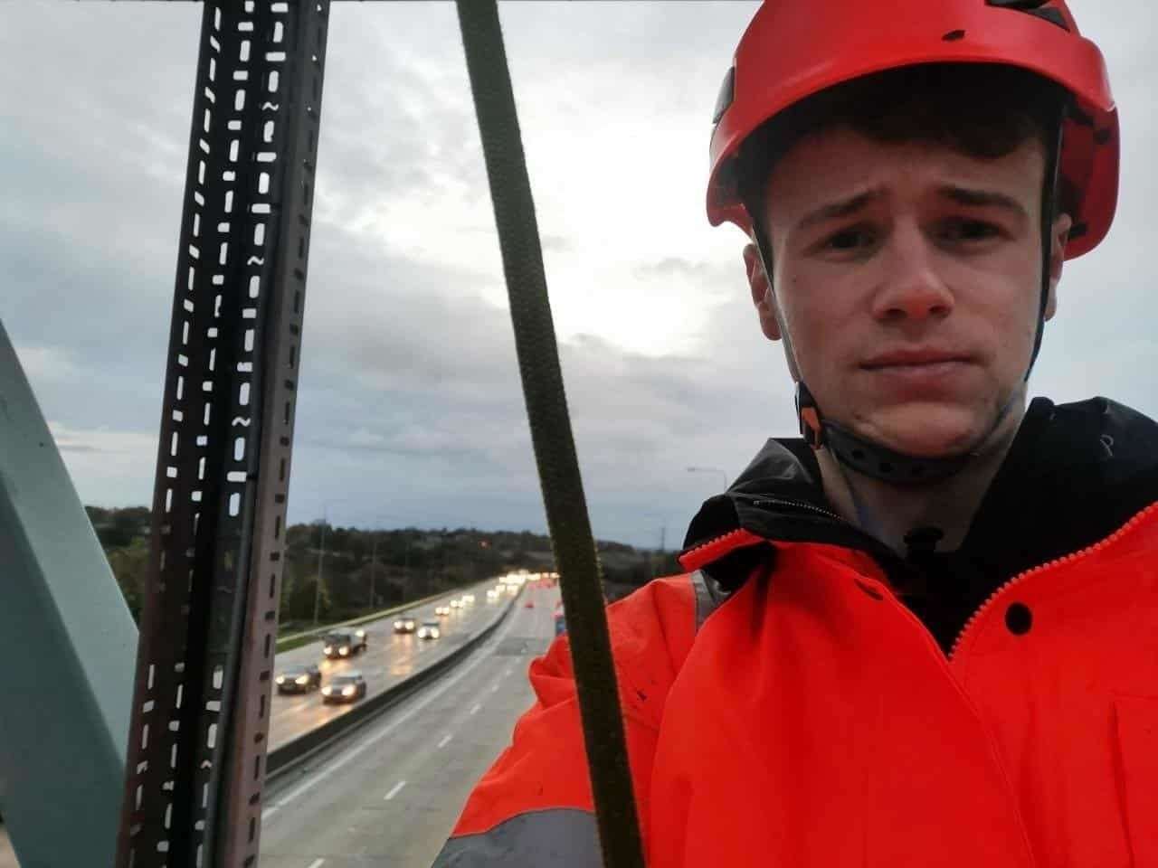 Just Stop Oil supporters have climbed gantries for the third time, blocking traffic on the M25. Picture: Just Stop Oil