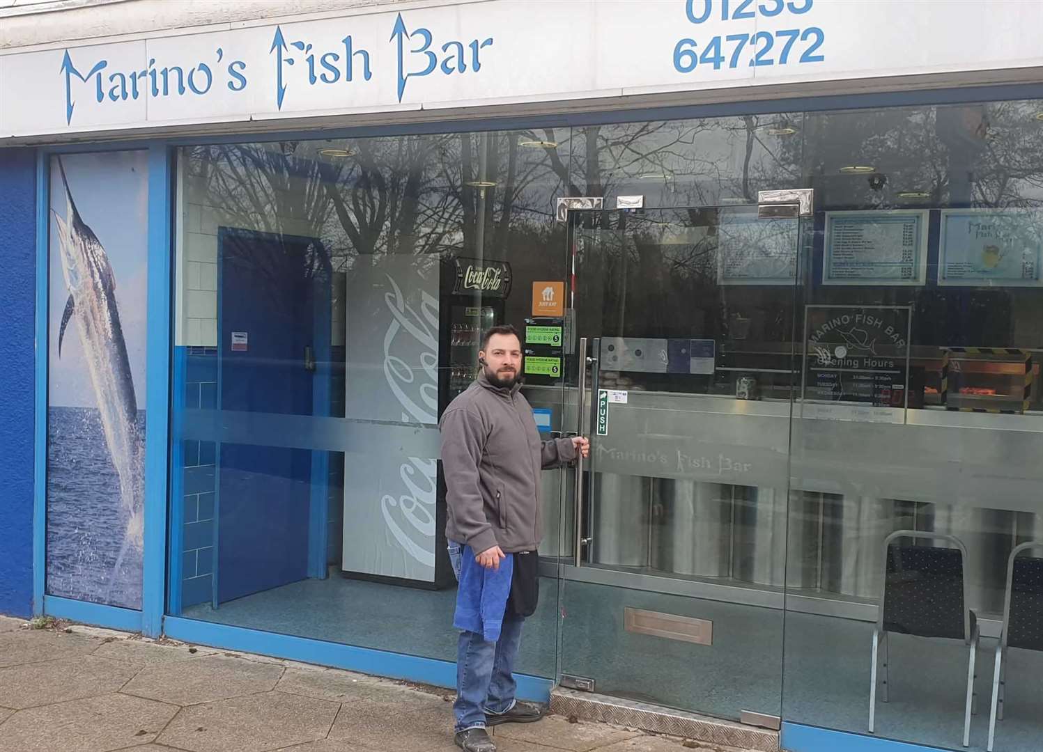 Orthy Karios, owner of Marino's Fish Bar, says lunchtime trade has significantly fallen since the layby was closed