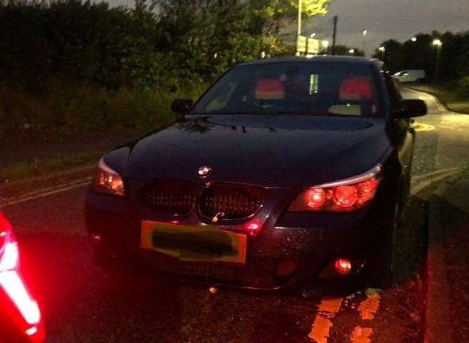 The BMW was seized by police after it was stopped in Bean. Picture: Kent Police RPU