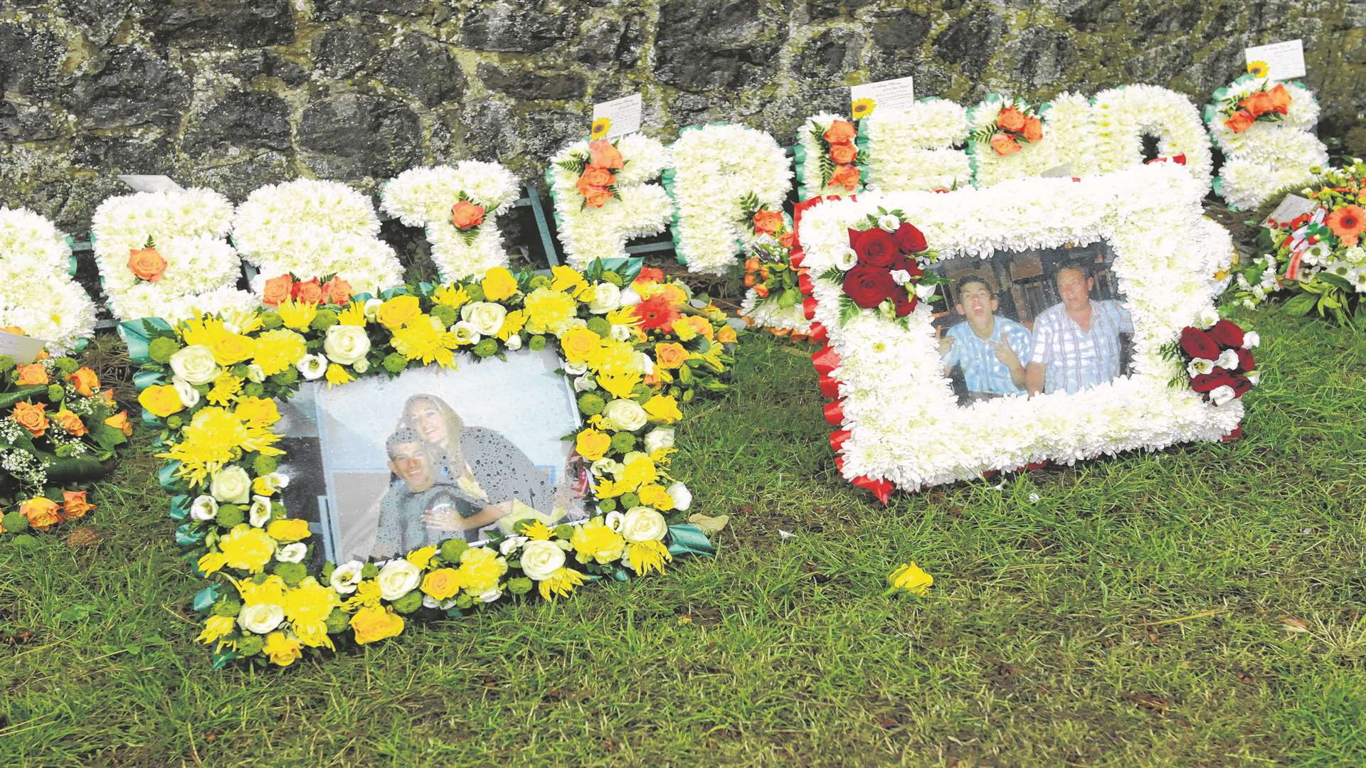 Flowers and photographs were among the tributes