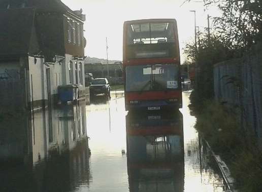 The flooding in Canal Road