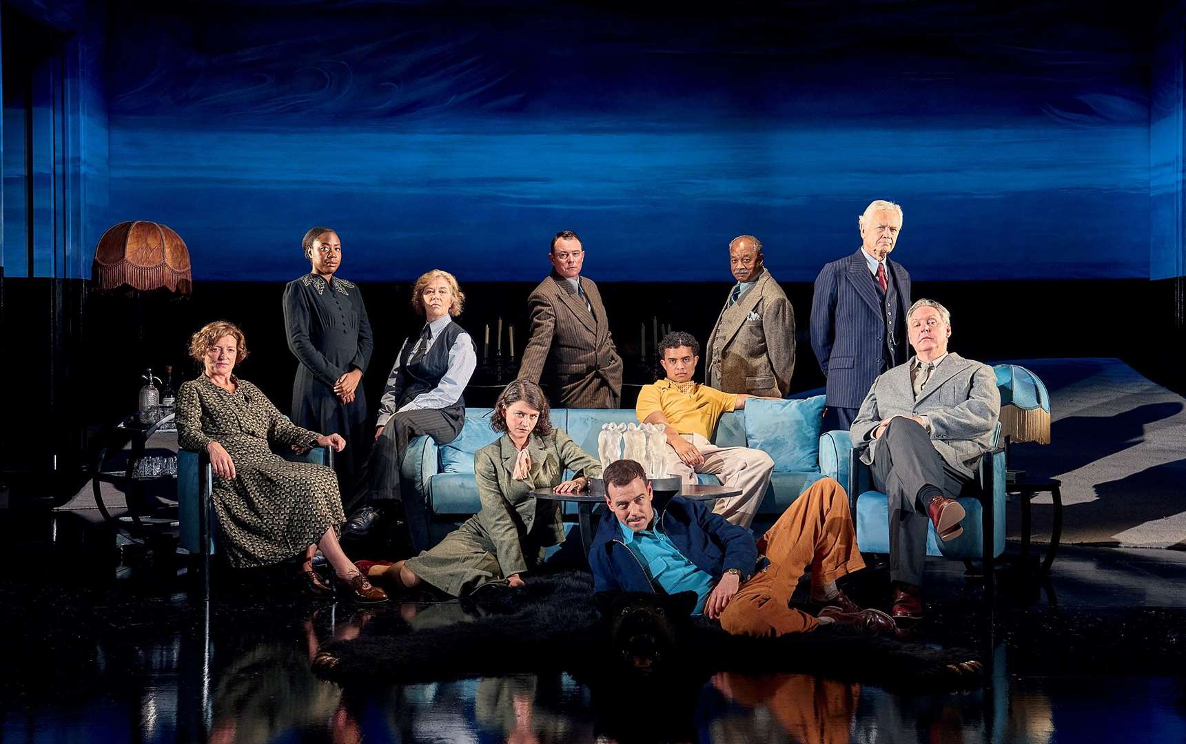The cast of the touring production of And Then There Were None. Picture: Manuel Harlan