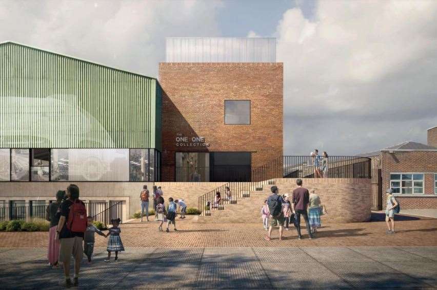 A CGI of how the front of the museum would look. Picture: Haptic Architects/Locomotive Storage Ltd