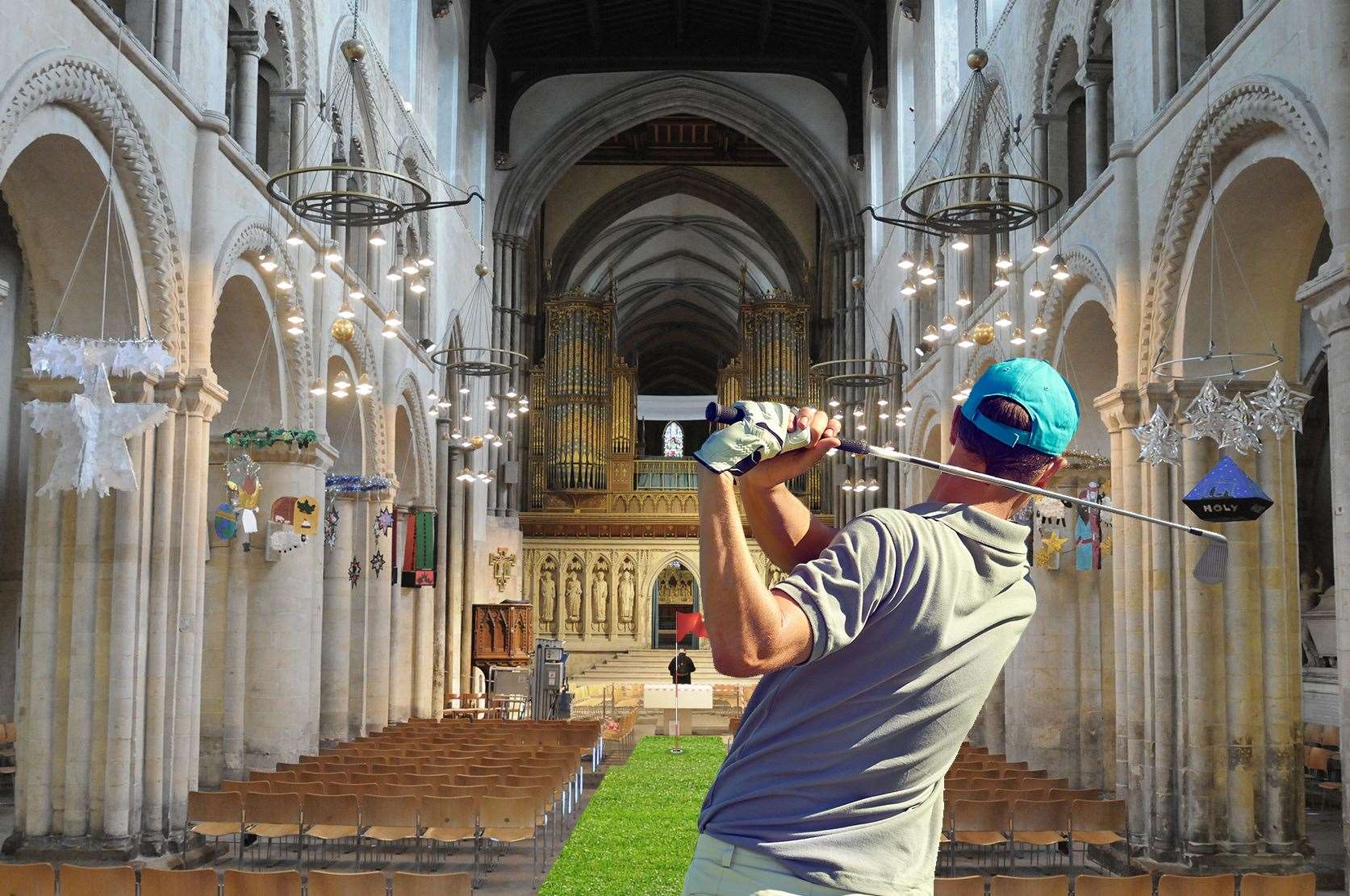 Golfers could be teeing off inside Rochester Cathedral (11728457)