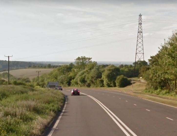 The A20 in Farningham has been shut. Picture: Google Street View