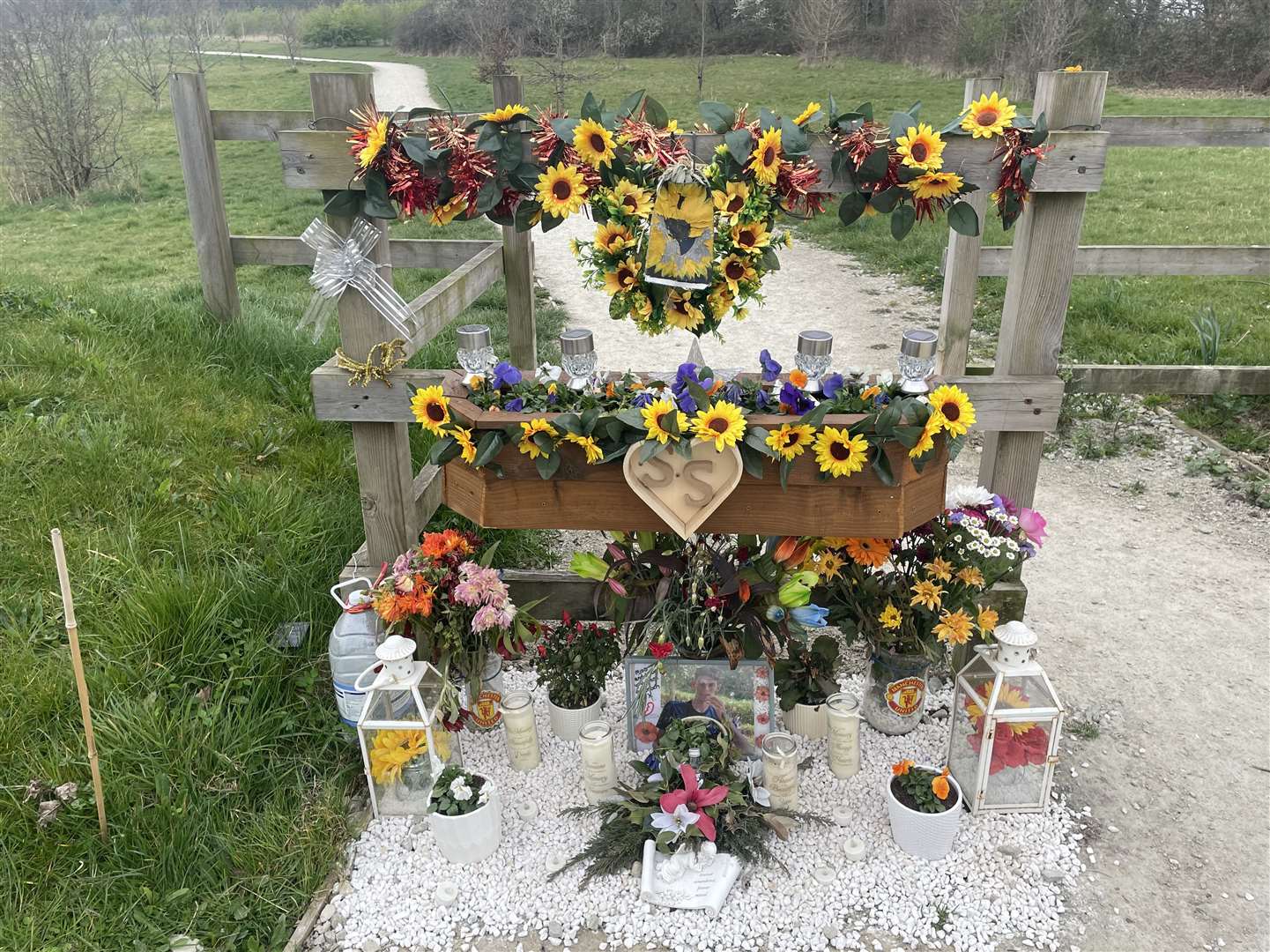The tributes left to Sam Smythson who took his own life in woods behind Kestrel Park