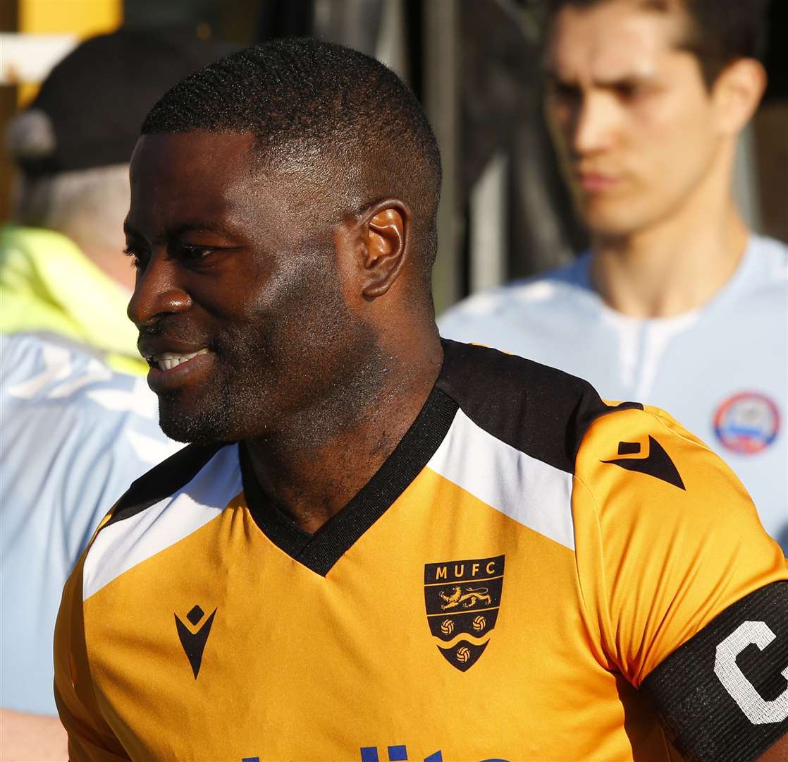 Maidstone United captain George Elokobi has signed a new contract Picture: Andy Jones
