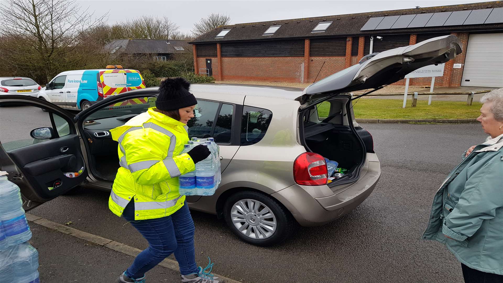 A water collection point has been set up