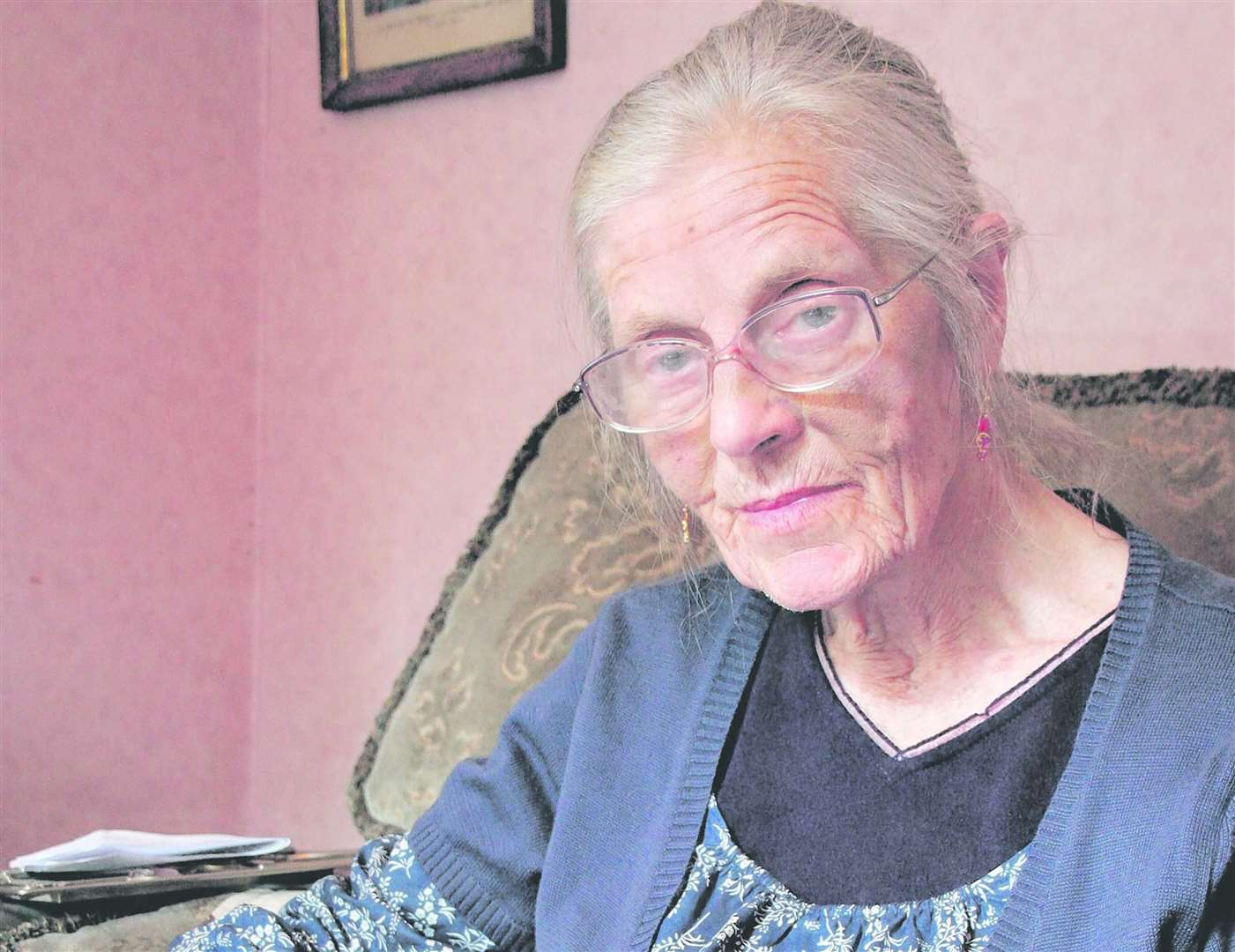 Heather Iandolo pictured when she was 82 at her home in Gillingham - her father was William Joyce aka Lord Haw Haw