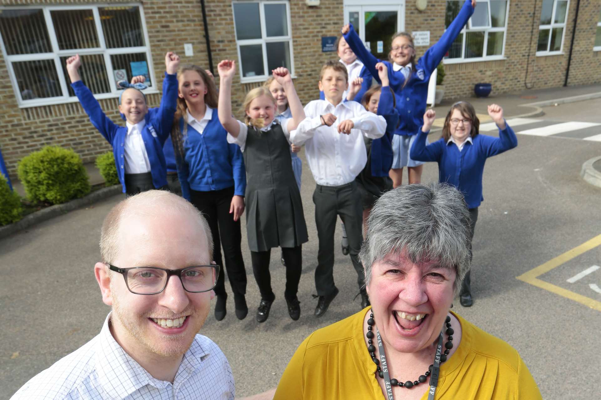Acting head of school Simon Karfft and executive head Cathy Walker were left delighted at the Ofsted inspection