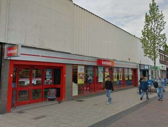 The attack happened at the Iceland in Gillingham High Street. Picture: Google Street View