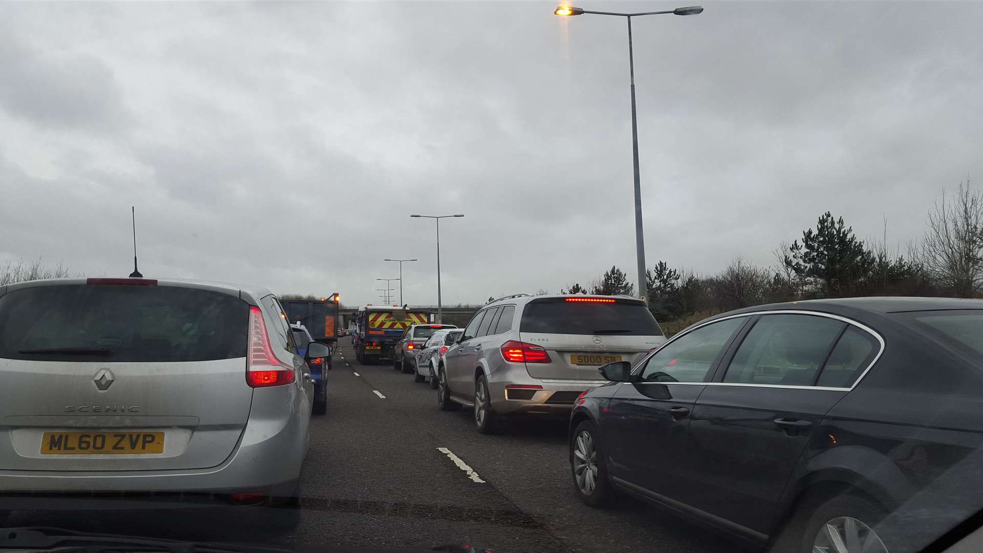 Queues are building up on the Thanet Way