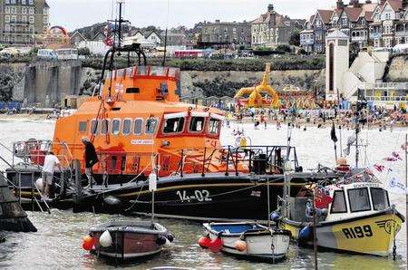 The Ramsgate lifeboat was one of the attractions at the 2008 Broadstairs Water Gala