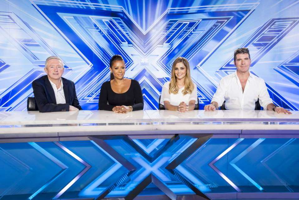 X Factor judges Louis Walsh, Mel B, Cheryl Fernandez-Versini and Simon Cowell