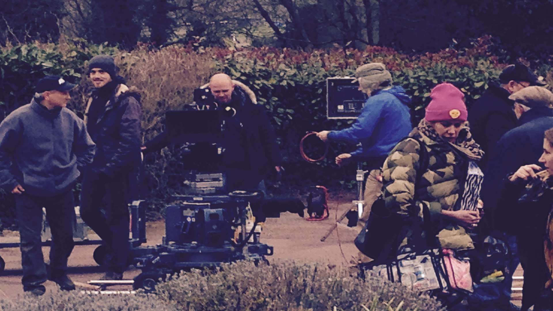 The film crew have been creating a set at the care home