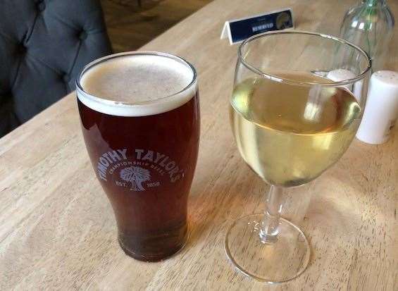The pint was fine but Mrs SD left her sauv blanc