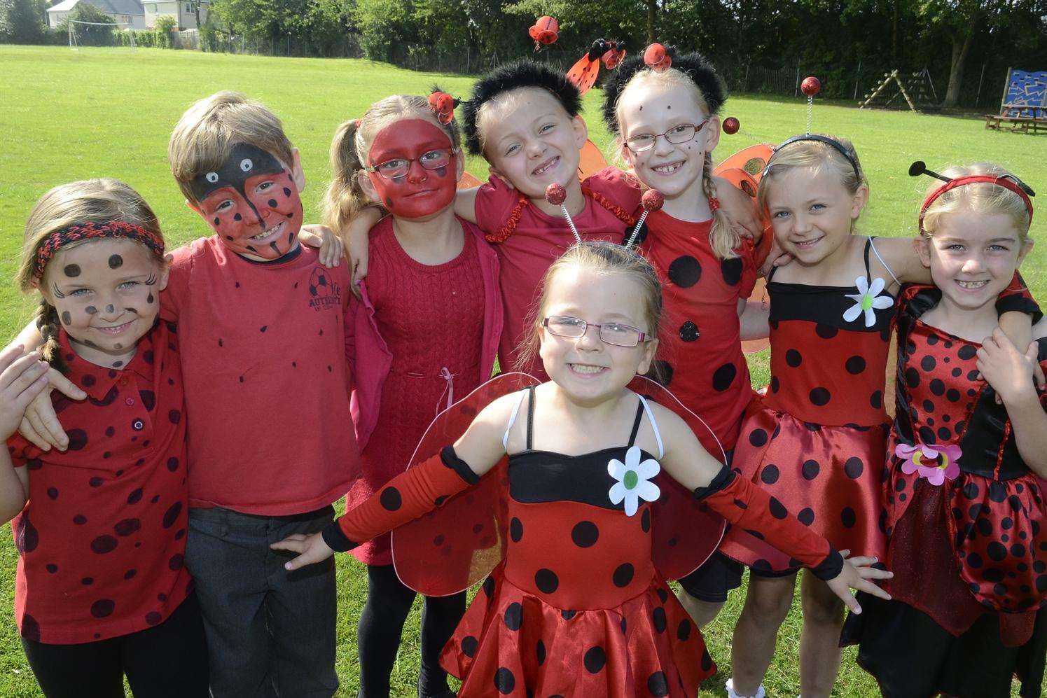 Ladybirds out in the sun at Newington primary's Ugly Bug Ball.