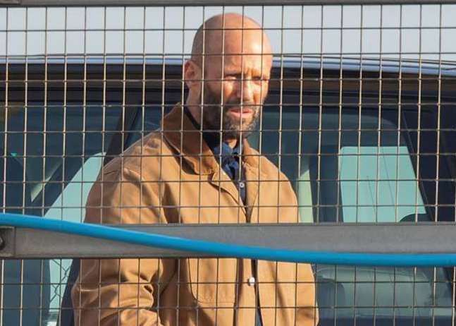 Jason Statham is the protagonist in the upcoming Hollywood blockbuster, The Beekeeper; he’s seen here on the Kingsferry Bridge on the Isle of Sheppey in November 2022. Picture: Click News and Media