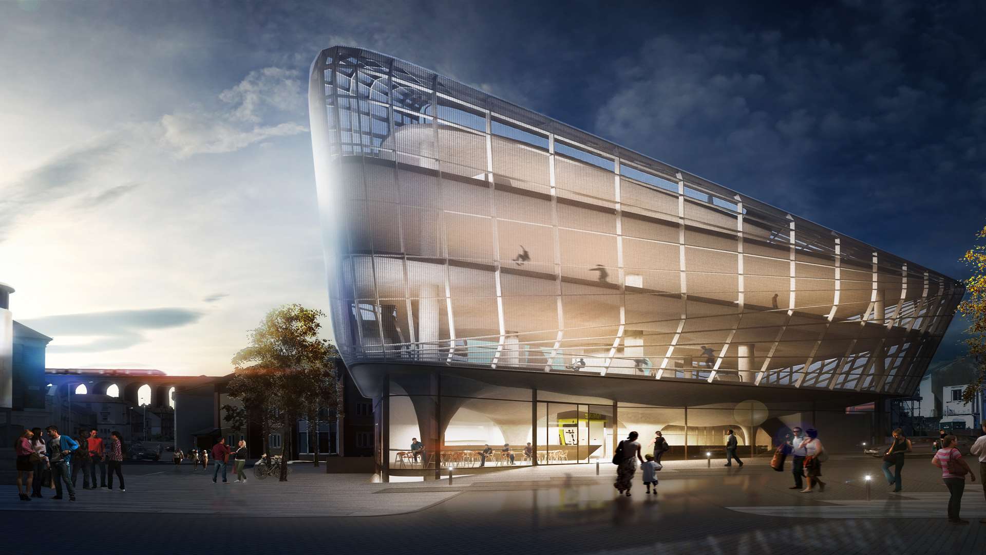Artist impressions show what the new sports centre in Folkestone will look like. Picture: Guy Hollaway Architects/RDHCT