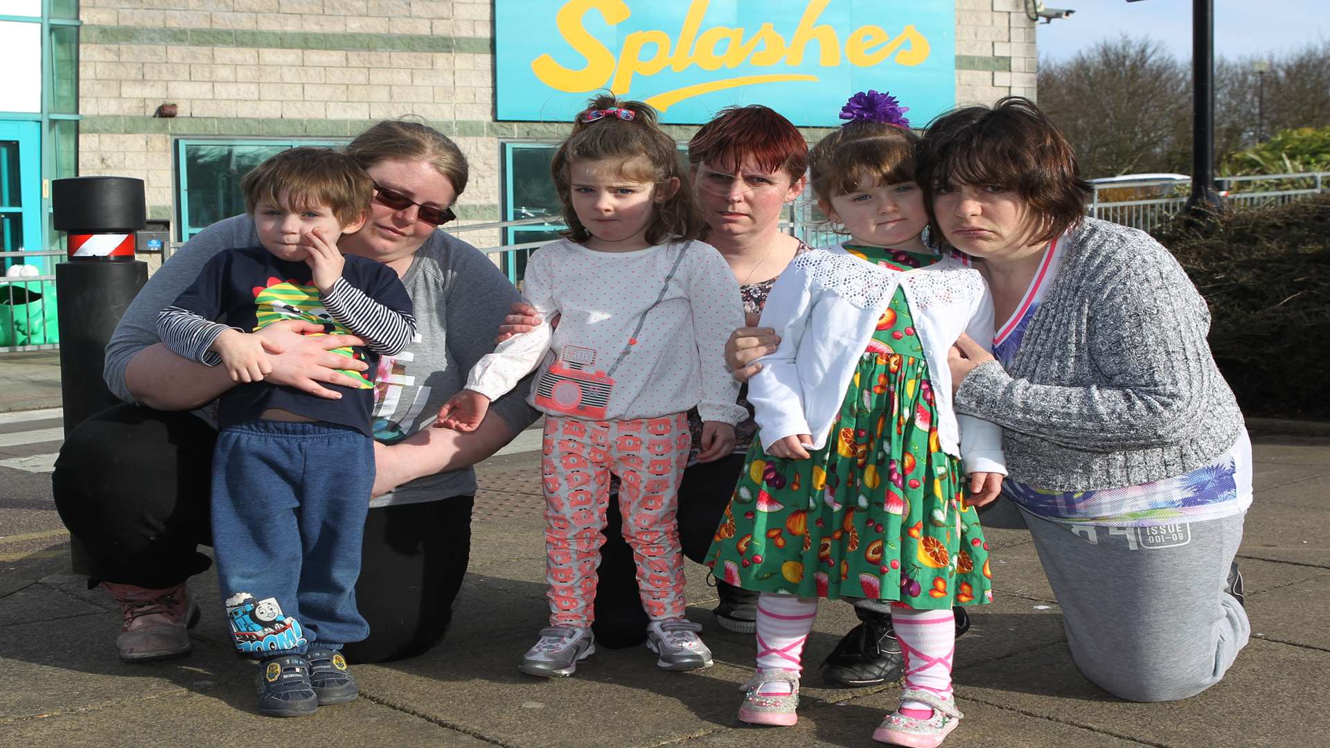 From left, Jennifer Littlejohn, with her son Brendan Gifford, four, Amanda Chapman and her daughter Chloe, three and Xenia Crawford and her daughter, Stephanie, three
