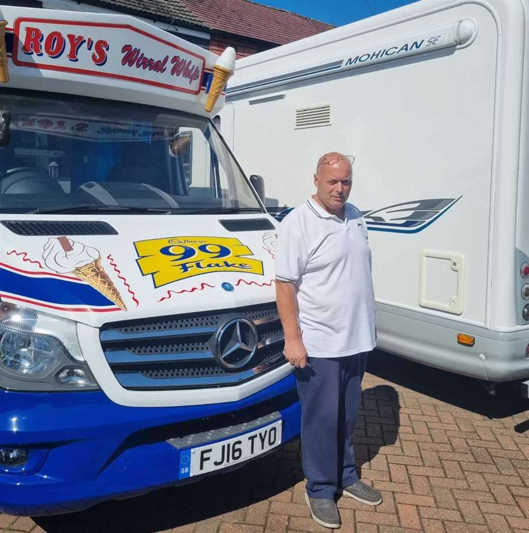Roy Wright, a popular Maidstone ice cream man, has passed away from cancer. Picture: Karen Wright