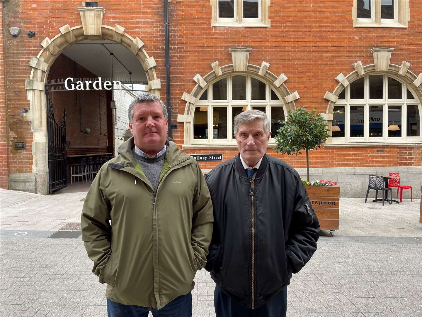 From left: Mark Greenfield and friend Keith Meredith were kicked out and wrongly accused of taking drugs