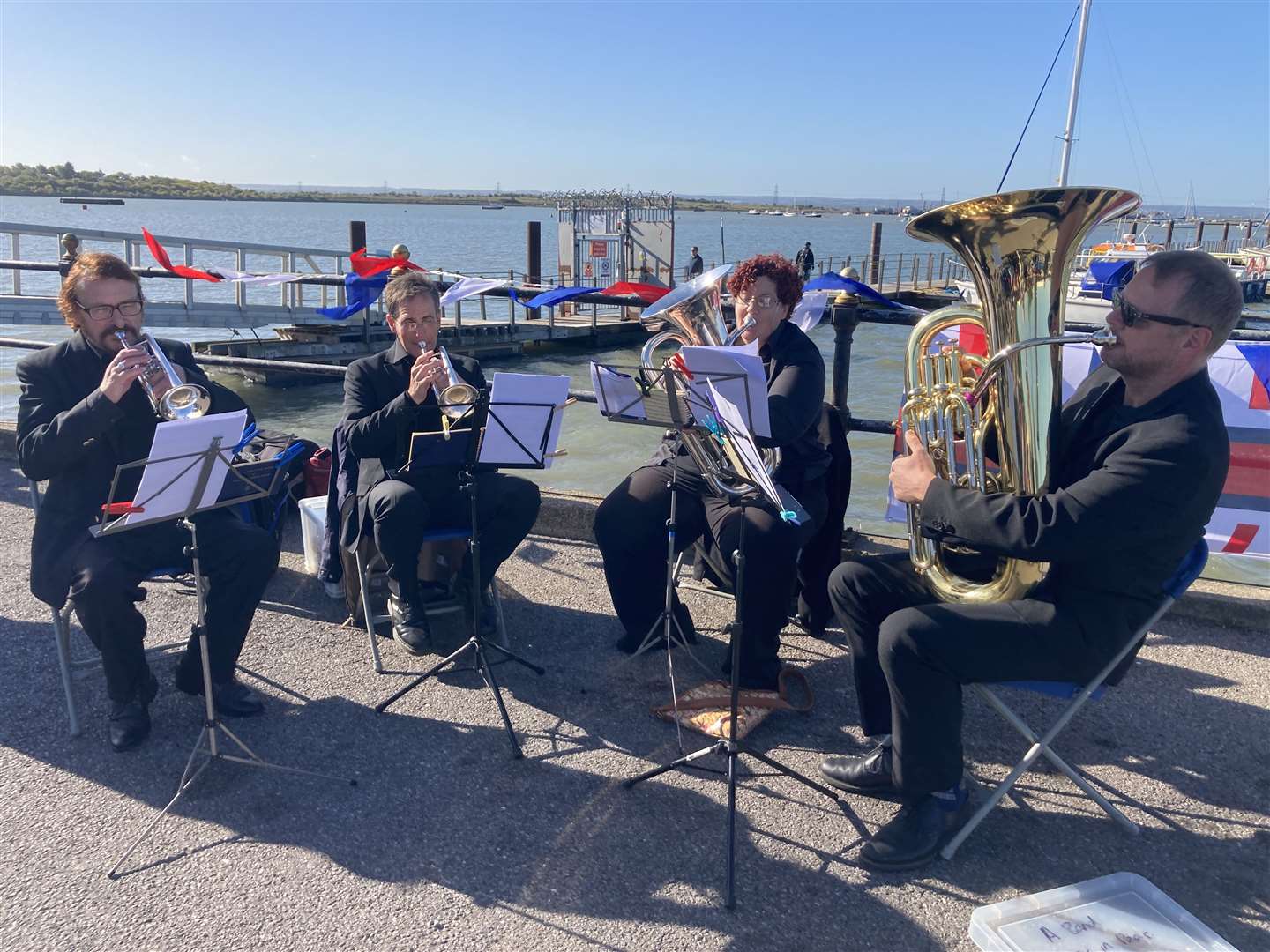 The Medway Band performed at the naming ceremony of Sheppey's new RNLI lifeboat the Judith Copping Joyce at Crundall's Wharf, Queenborough