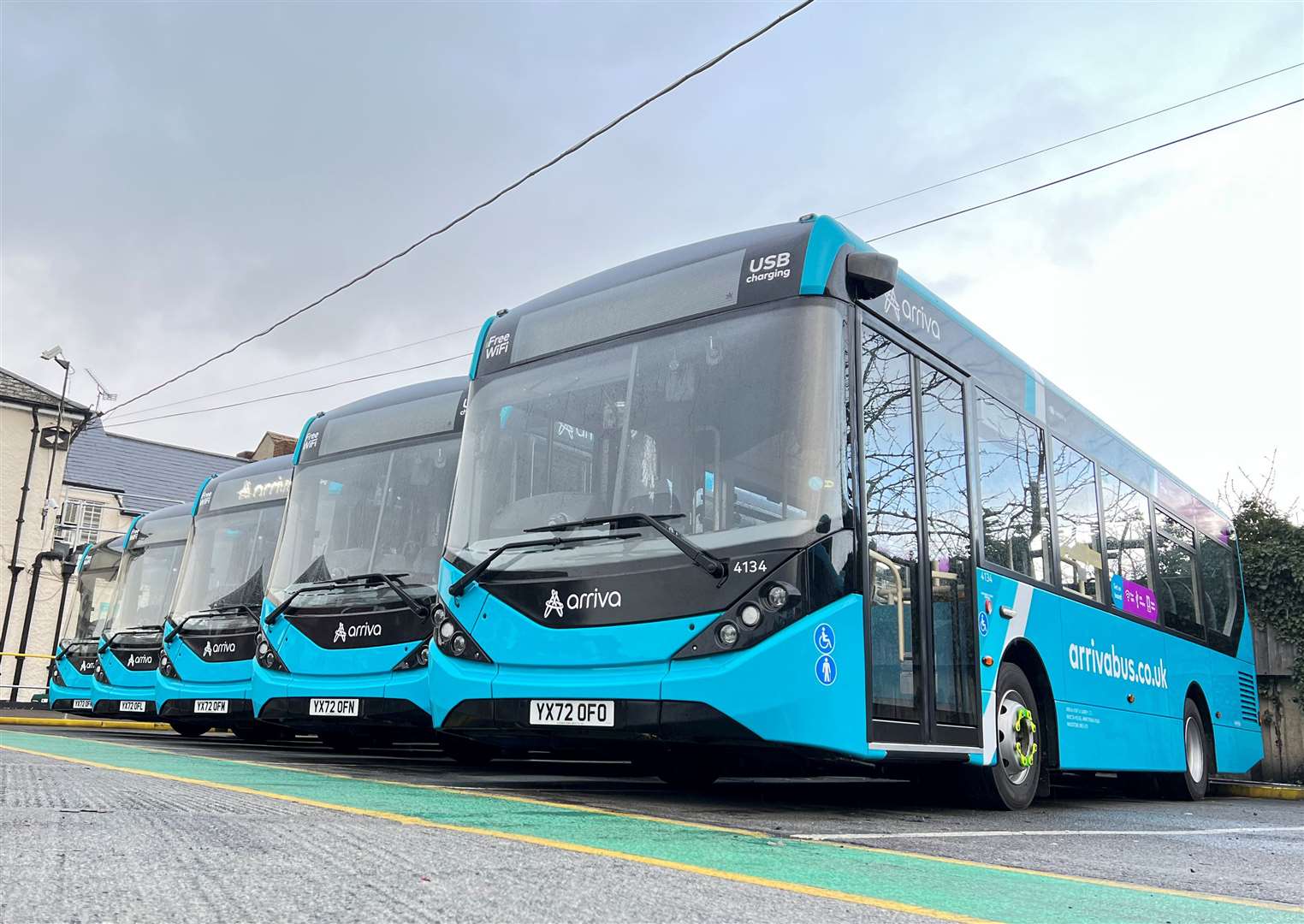 Arriva buses were targeted by missiles last Thursday