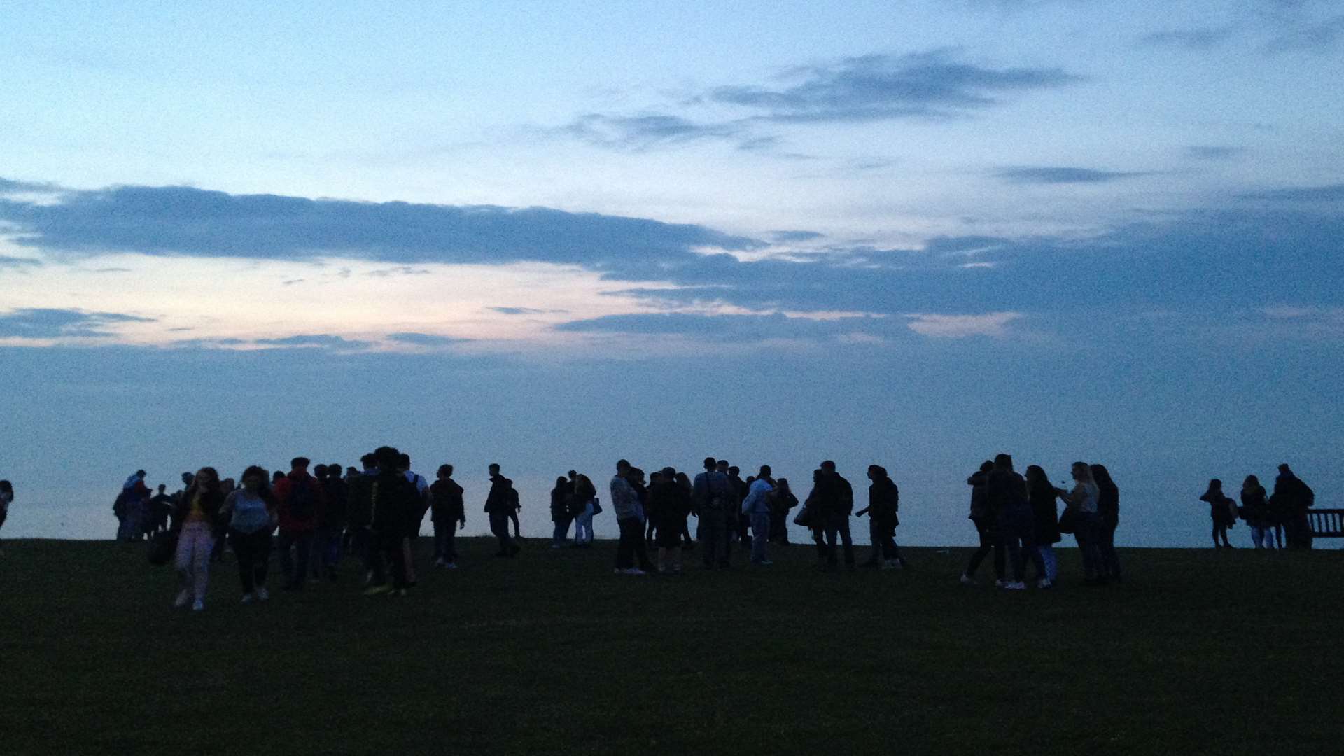 Youths gathered on Marine Parade in Tankerton last month