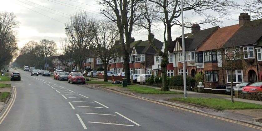 The fire happened in City Way, Rochester, near the junction with St William's Way. Picture: Google