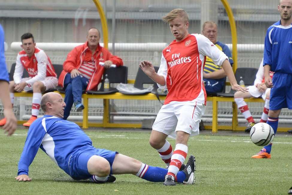 The Gallagher has already had an Arsenal flavour this season when a Gunners charity team graced the pitch. Former Arsenal trainee Phil Starkey is in line to make his Stones debut on Sunday Picture: Paul Amos