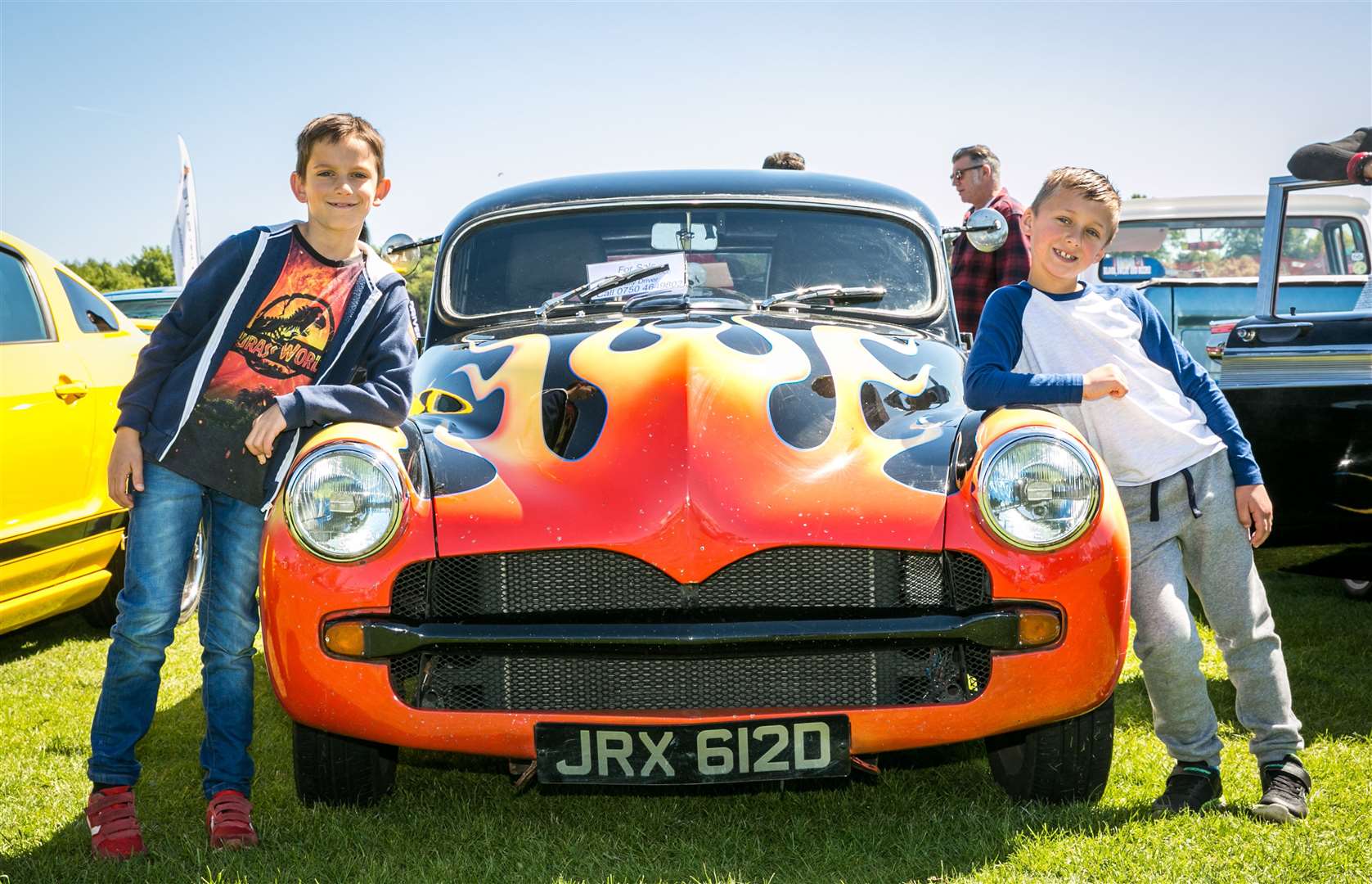 Isaac and Finley at this year's Motors by the Moat at Leeds Castle Picture: matthewwalkerphotography.com