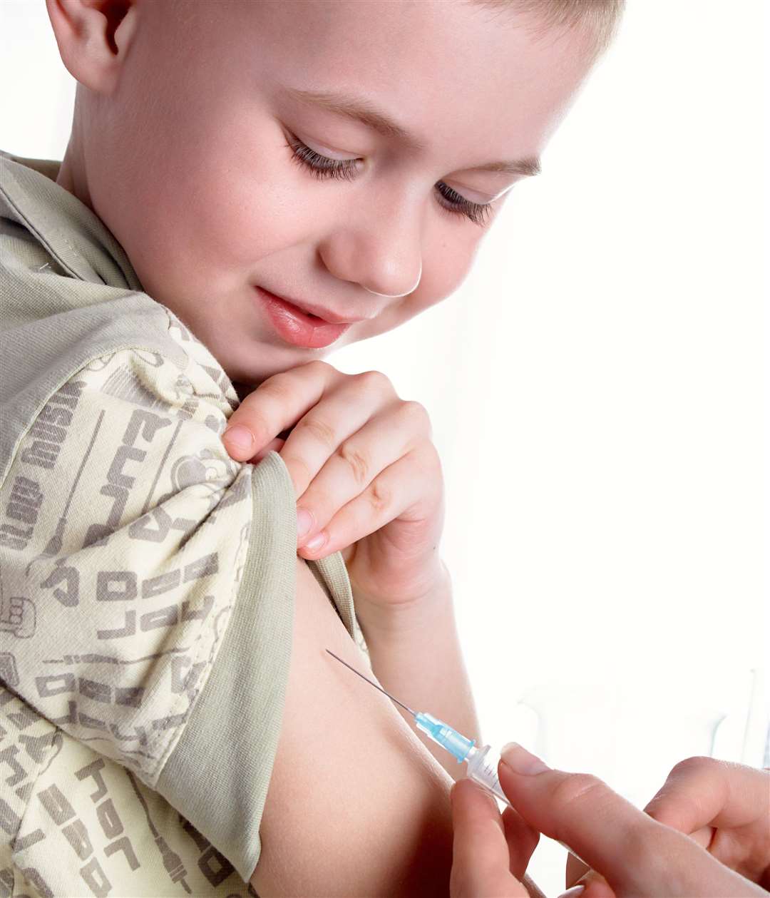 A child having an injection