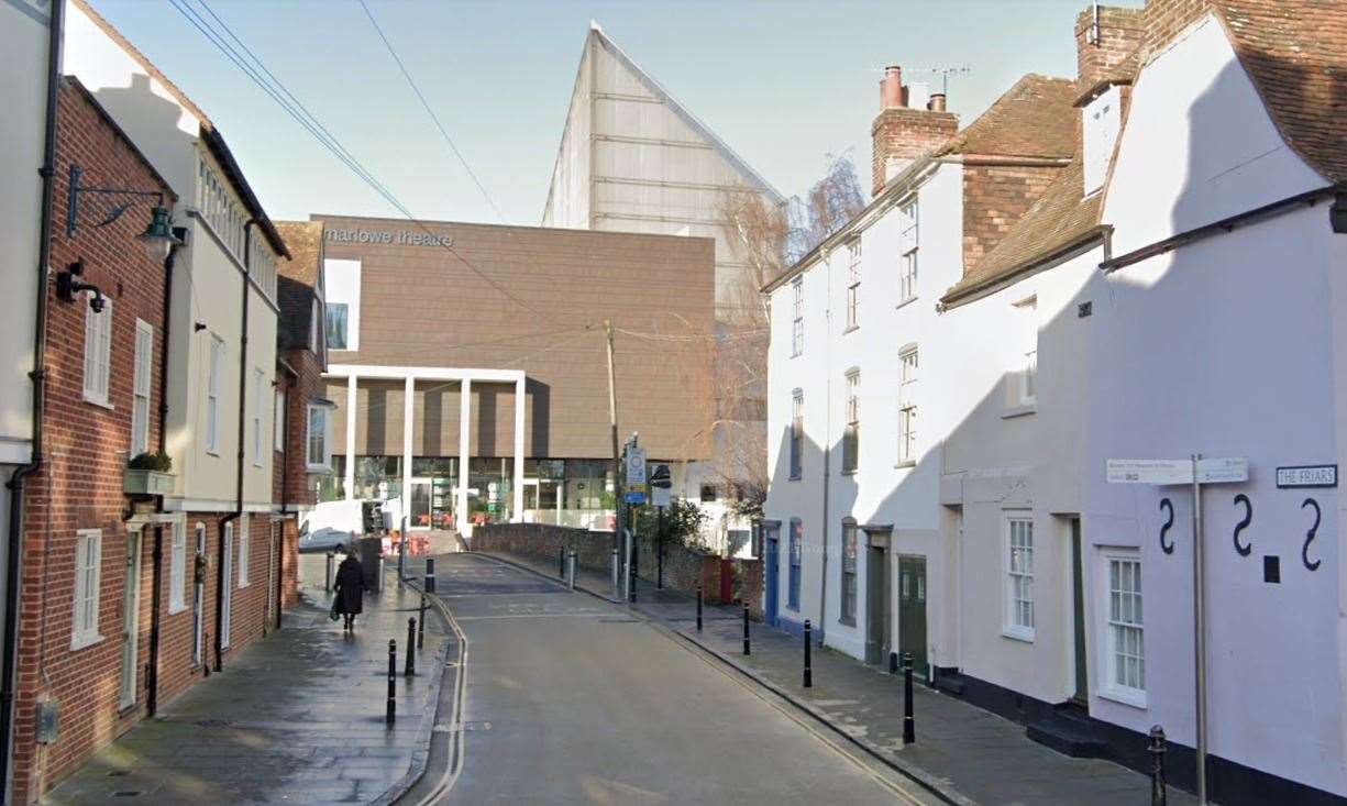 A man was hit with a bottle in a late-night attack on The Friars in Canterbury. Picture: Google Street View