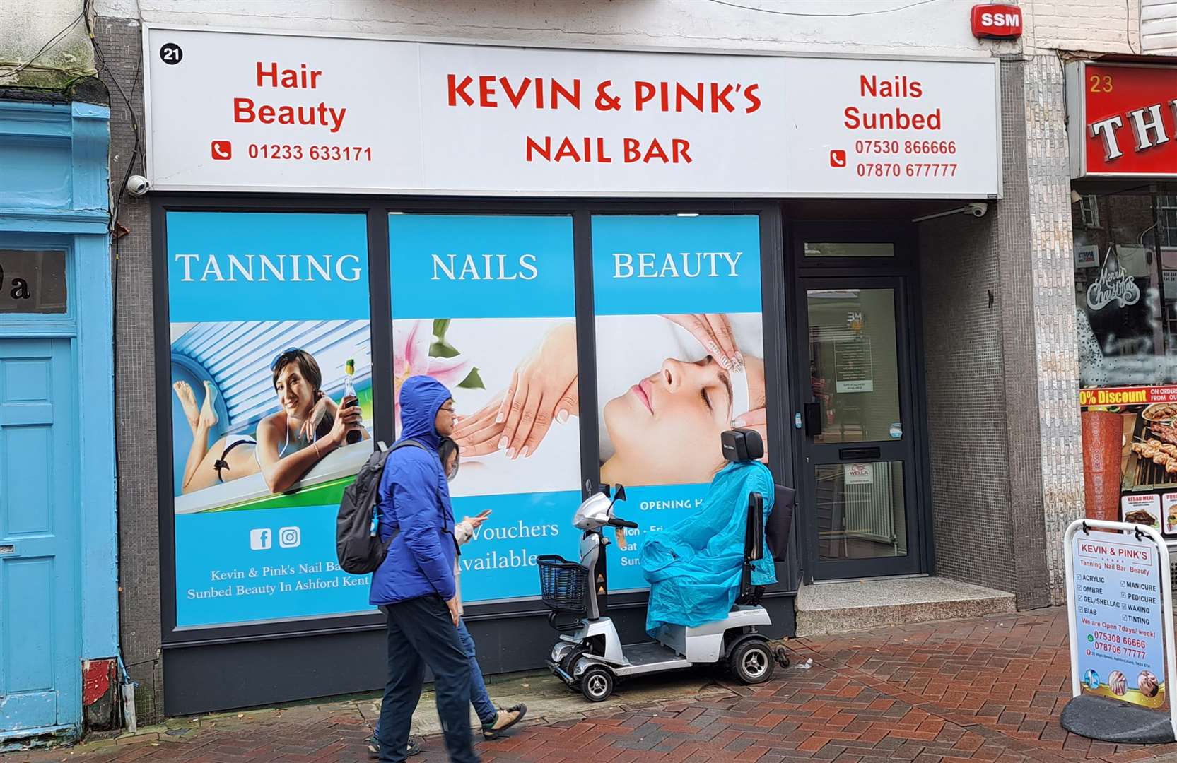 Kevin & Pink’s Nail Bar, also in Ashford’s Lower High Street