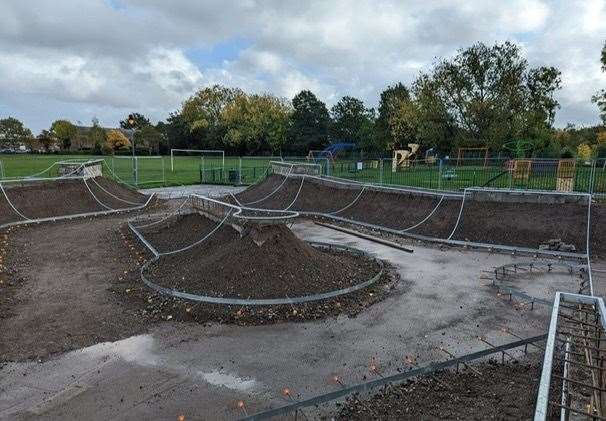 Work is underway to build the new skate park. Photo: Swanley Town Council